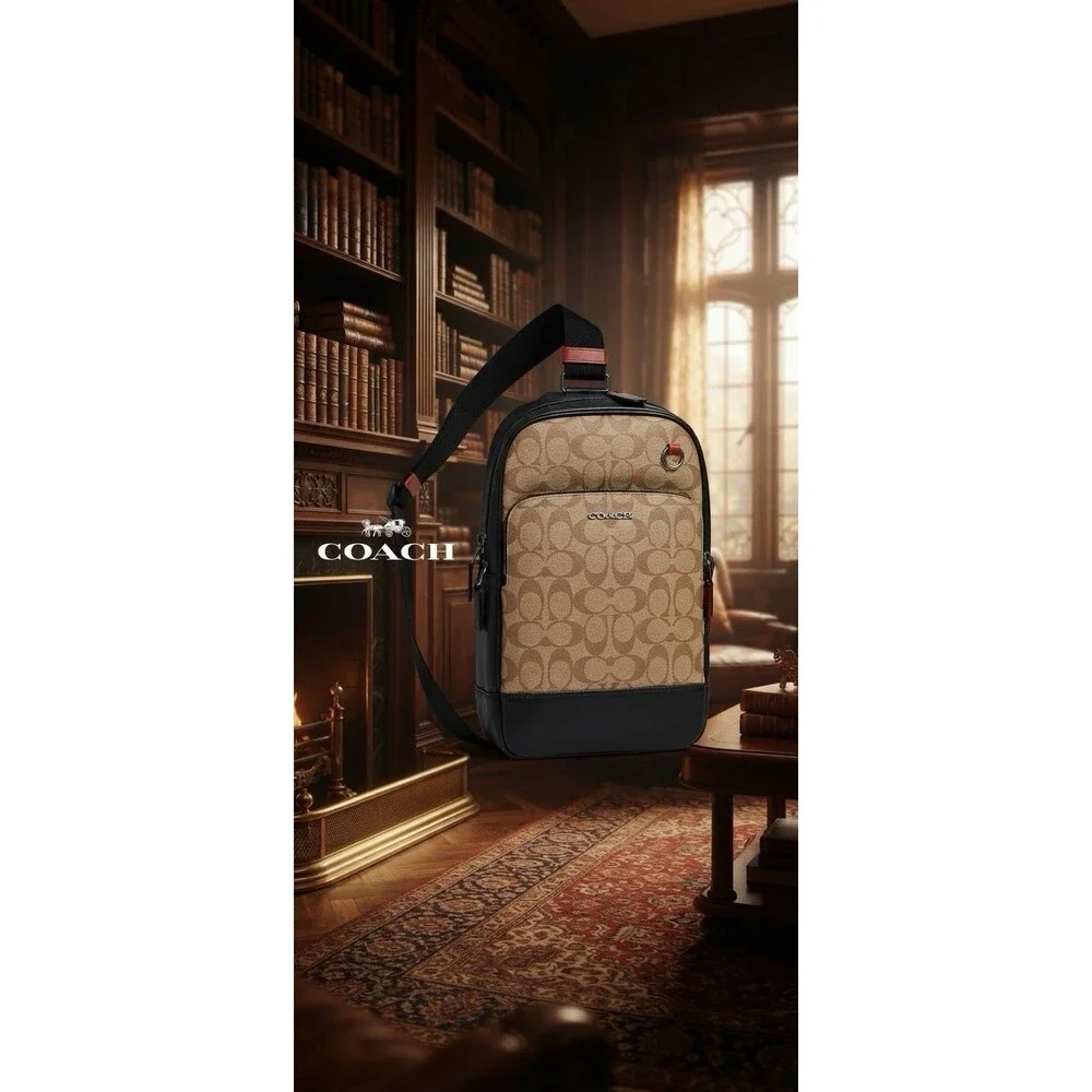 Coach Men's Graham Colorblock Signature Canvas Bag